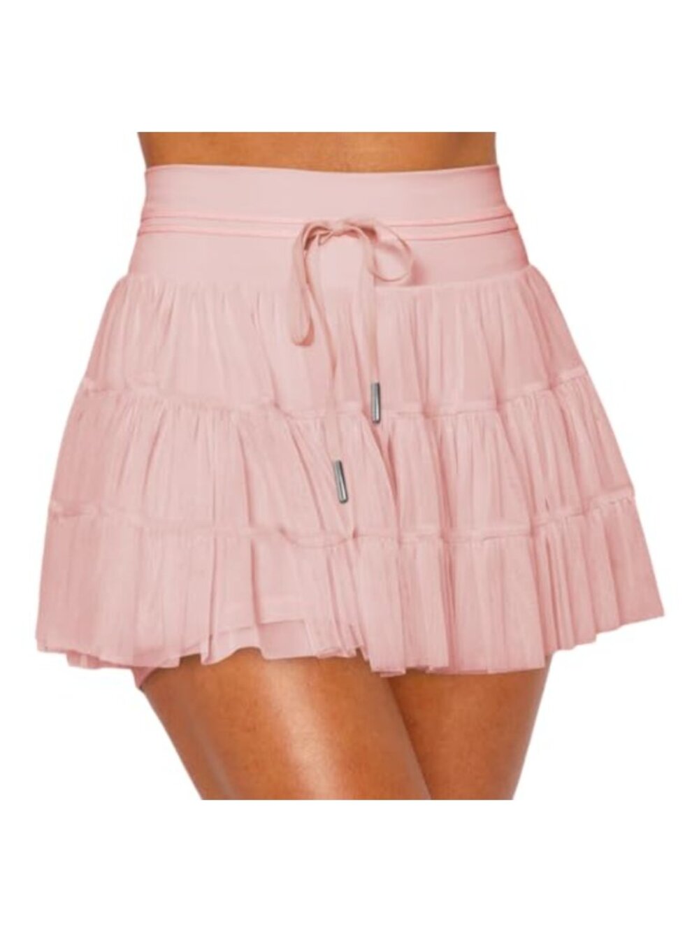 Women's Pleated Ruffle Tennis Skirt with Shorts & Pockets High Waisted Skater